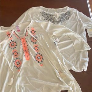 🕰️NWT 2/ lightweight long sleeve shirts. New with tags